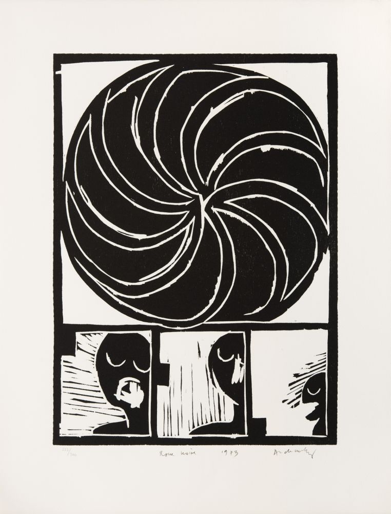 Woodcut Alechinsky - Roue