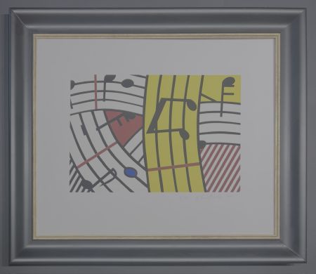 Screenprint Lichtenstein - Roy Lichtenstein ( 1923 -1997 ) –  Composition IV - Screenprint on Rives BFK paper - 1995