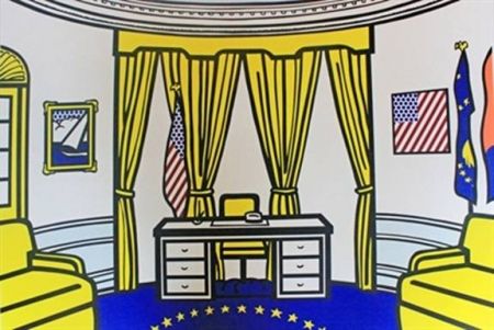 Screenprint Lichtenstein - Roy Lichtenstein (American, 1923-1997) Oval Office 1992 Screenprint 30 x 39.25 inches   (76.2 x 99.7 cm) Signed, dated and numbered