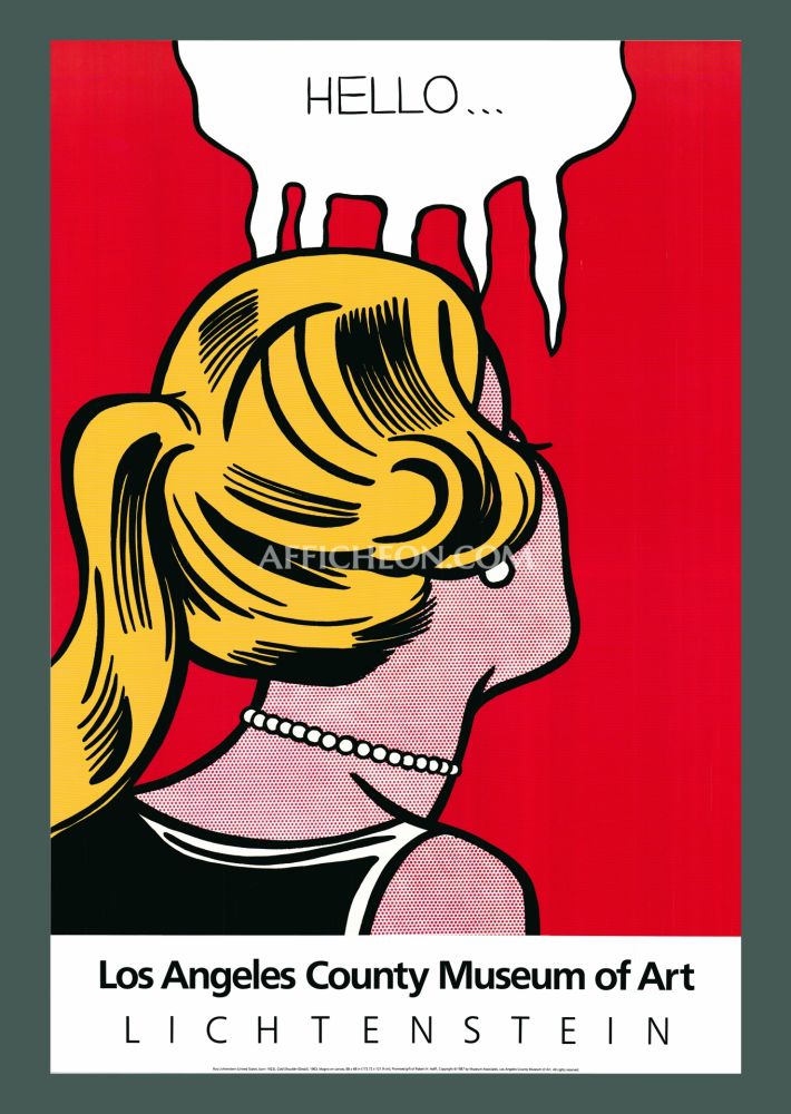 Lithograph Lichtenstein - Roy Lichtenstein: 'Cold Shoulder' 1987 Offset-lithograph