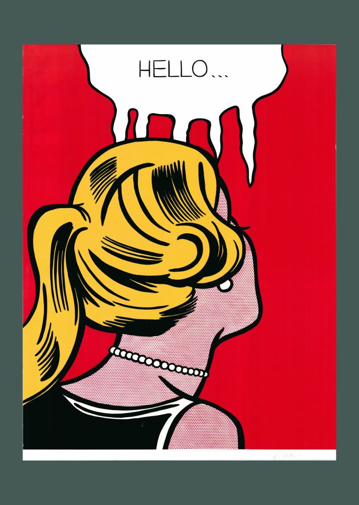Lithograph Lichtenstein - Roy Lichtenstein 'Cold Shoulder' Original Hand Signed 1987 Poster Print