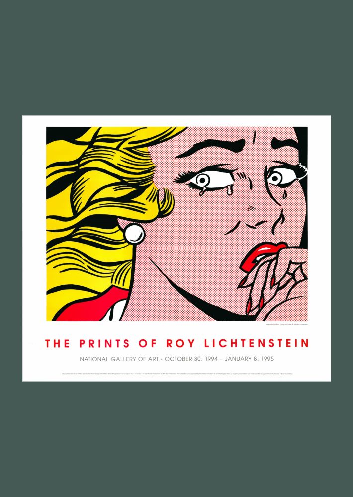 Lithograph Lichtenstein - Roy Lichtenstein: 'Crying Girl' 1994 Offset-lithograph