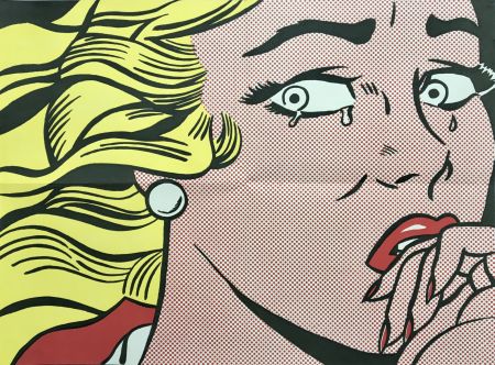 Lithograph Lichtenstein - Roy Lichtenstein 'Crying Girl (Castelli Mailer)' Original 1963 Poster Print