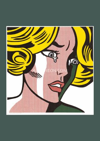 Lithograph Lichtenstein - Roy Lichtenstein: 'Frightened Girl' 1984 Offset-lithograph