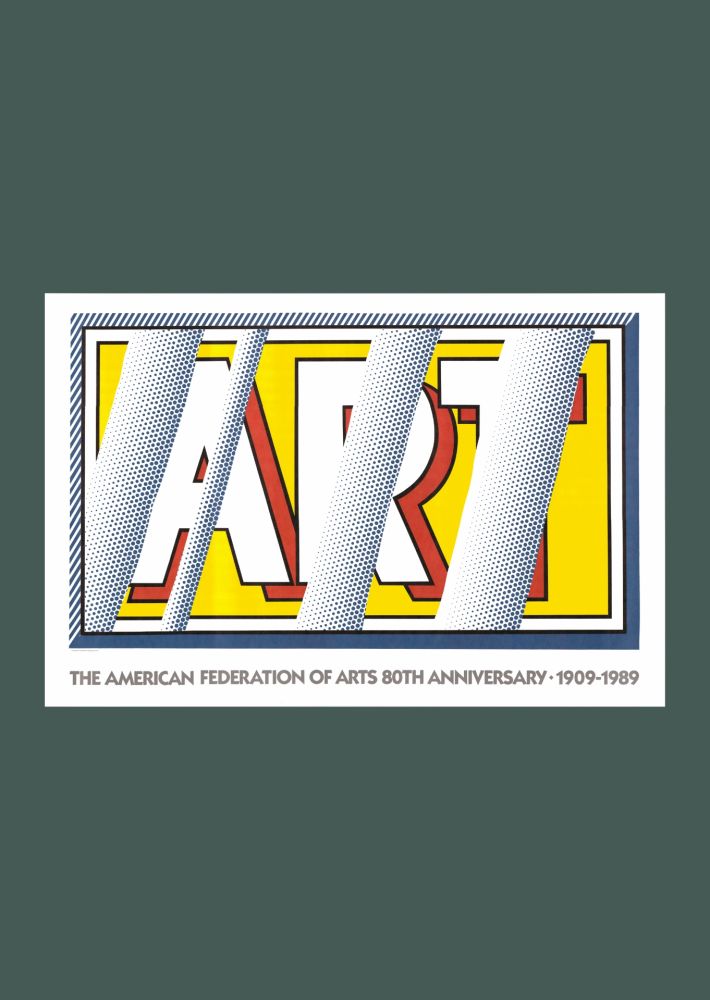 Lithograph Lichtenstein - Roy Lichtenstein: 'Reflections: Art' 1989 Offset-lithograph