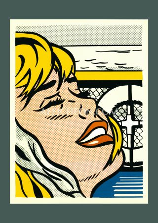 Lithograph Lichtenstein - Roy Lichtenstein: 'Shipboard Girl' 1982 Offset-lithograph