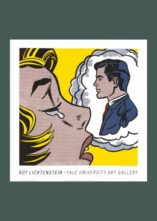 Lithograph Lichtenstein - Roy Lichtenstein: 'Thinking of Him' 1991 Offset-lithograph