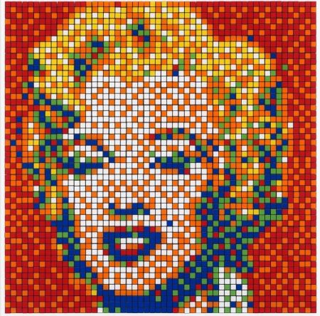 Numeric Print Invader - Rubik Shot Red Marilyn