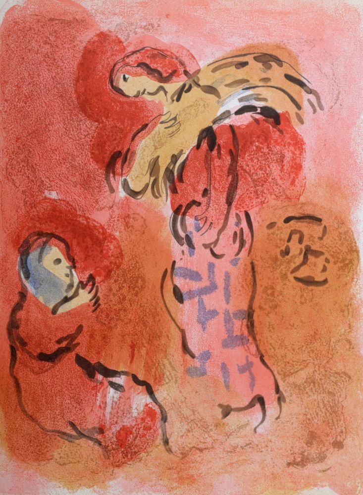 Lithograph Chagall - Ruth glaneuse, 1960