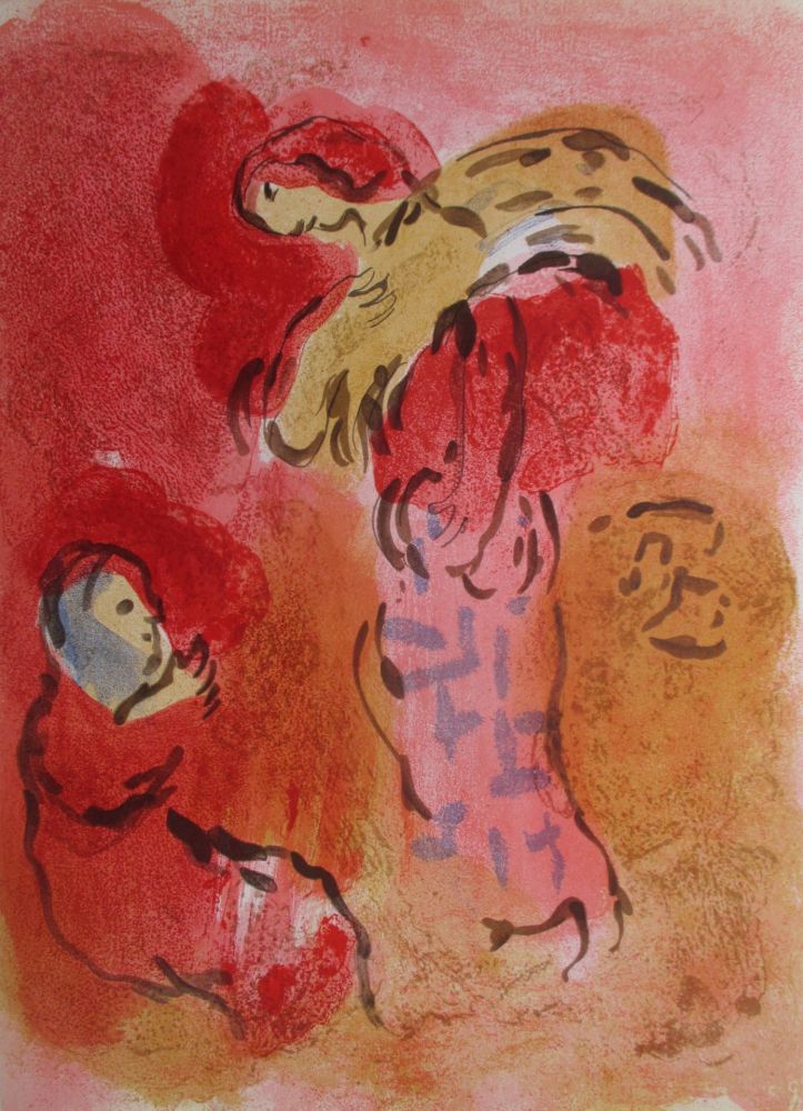 Lithograph Chagall - Ruth Glaneuse / Ruth gleaning