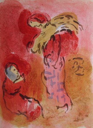 Lithograph Chagall - Ruth Glaneuse / Ruth gleaning