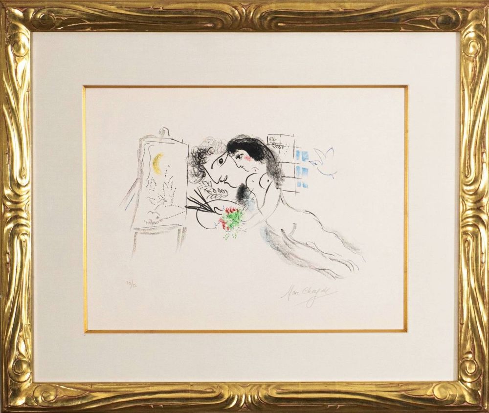 Lithograph Chagall - Rêve familier (Familiar Dream)
