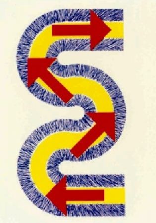 Lithograph Sugai - S (Flèches rouges)
