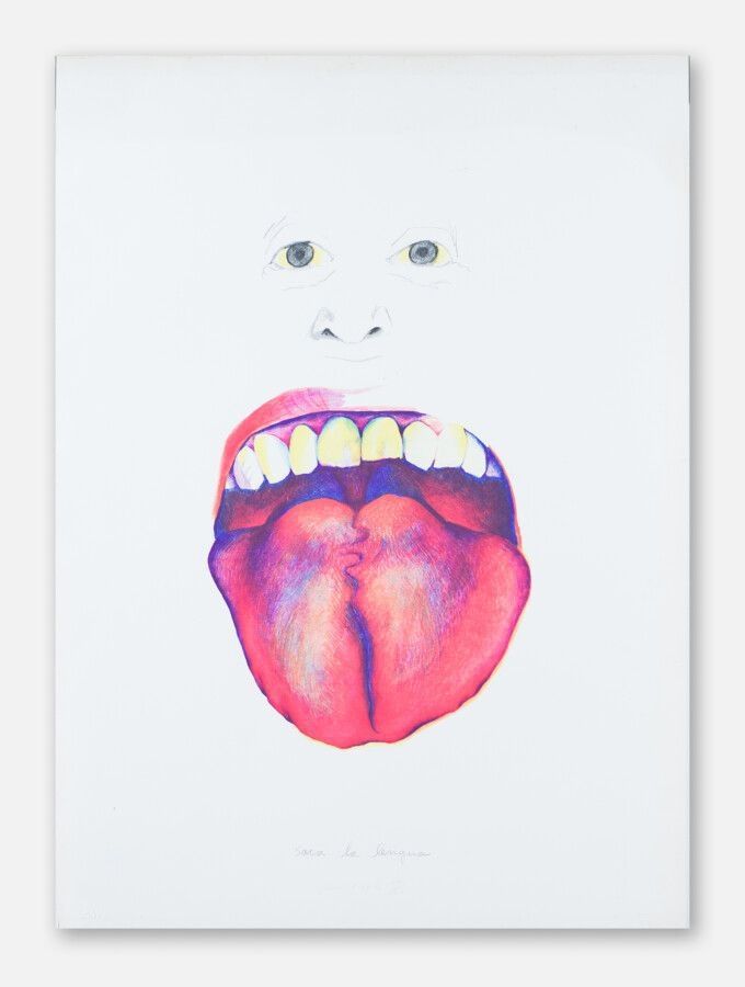 Lithograph Escobar - Saca la lengua 