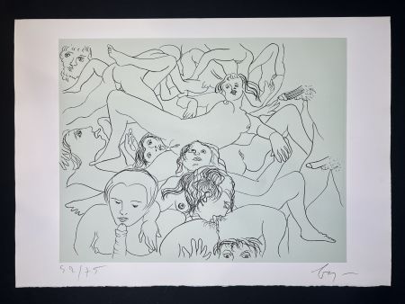 Etching Baj - SADE IN ITALY – complete folder with 8 erotic etchings