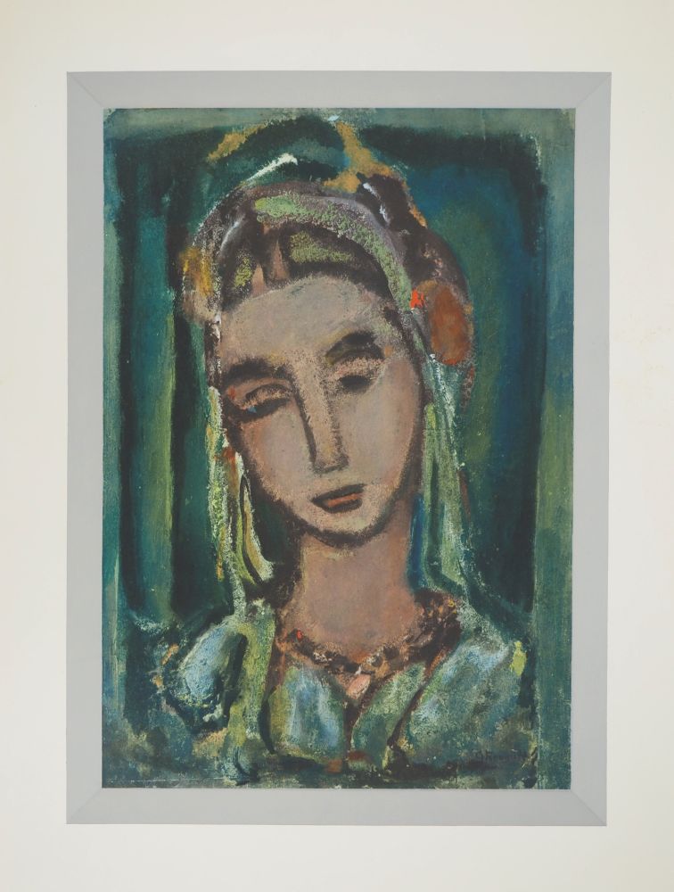 Lithograph Rouault - Sainte Marthe, c