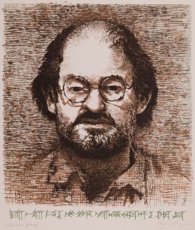 Lithograph Phillips - Salman Rushdie (from Ludlul Bel Nemequi: The Righteous Sufferer, c. 3500 B.C.)