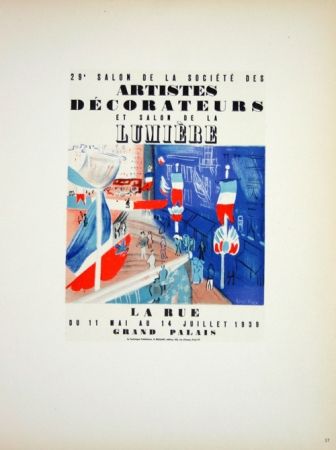 Lithograph Dufy - Salon des Artistes Decorateurs 1939