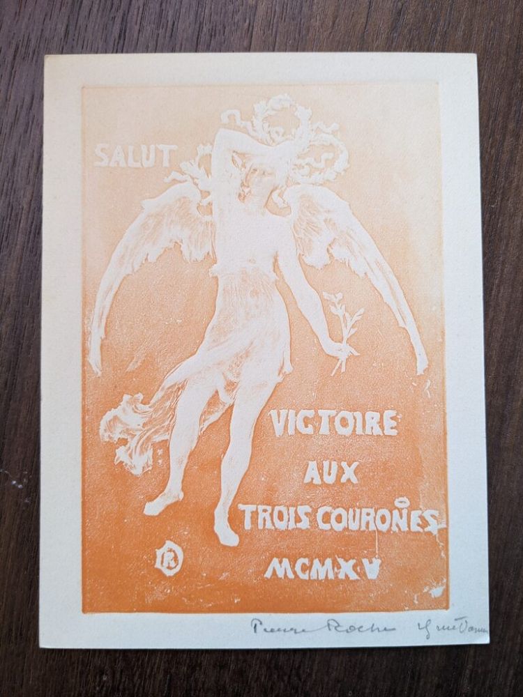 No Technical Roche - Salut victoire aux trois courones (greeting card for 1915)