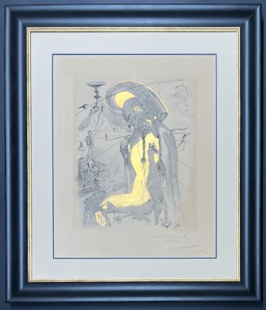 Drypoint Dali - Salvador Dalì (1904–1989) - Athene - Mixed media incorporating heliogravure and drypoint etching hand-colored on Arches paper - 1963