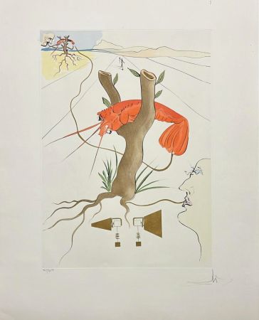 Lithograph Dali - Salvador Dalí - Le Téléphone, from Hommage à Leonardo da Vinci