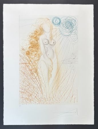 Drypoint Dali - Salvador Dalí (1904-1989) - La Naissance de Vénus - Drypoint etching with stencil on Rives paper - 1971