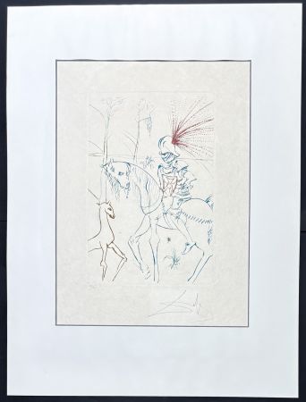 Etching Dali - Salvador Dalí (1904–1989) - La gué du sang - Drypoint, etching on Japanese paper - 1975