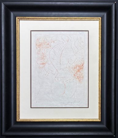 Etching Dali - Salvador Dalí (1904–1989) - Le torse -  drypoint etching on Japanese paper - 1969