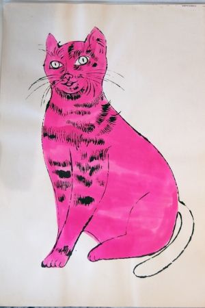 Lithograph Warhol - Sam (pink with white tail)
