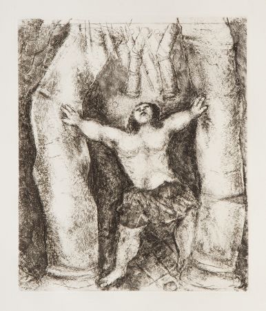Etching Chagall - Samson Overturns the Columns