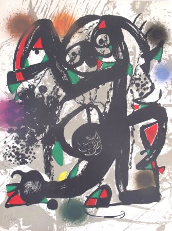 Lithograph Miró - Sans Titre