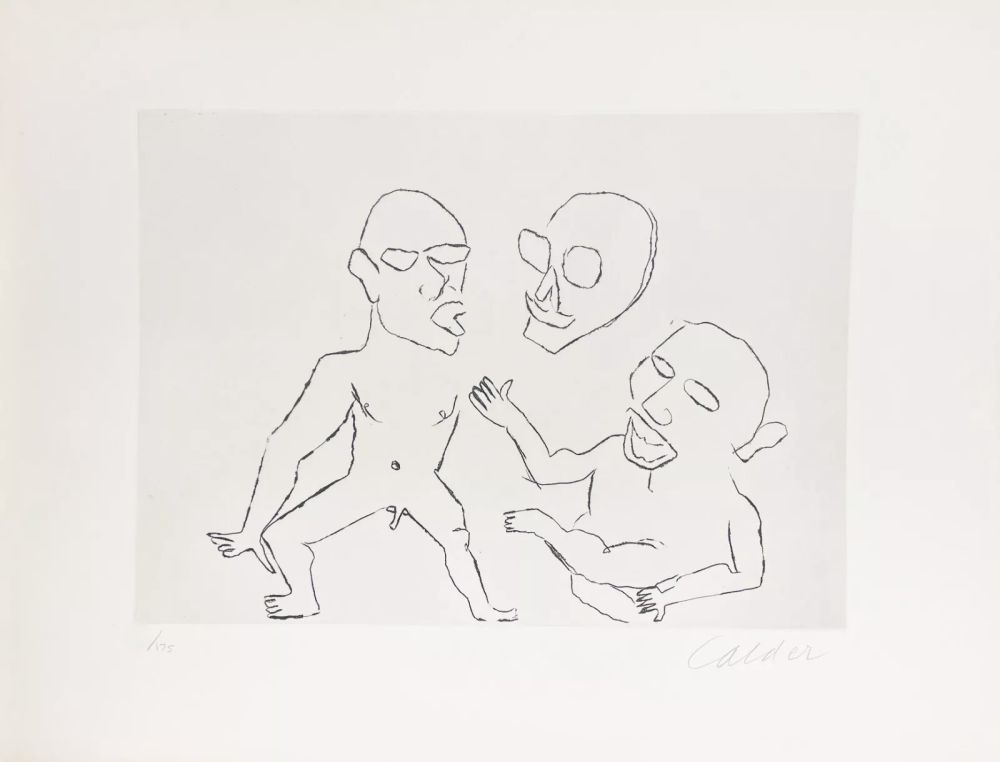 Etching Calder - Santa Claus III