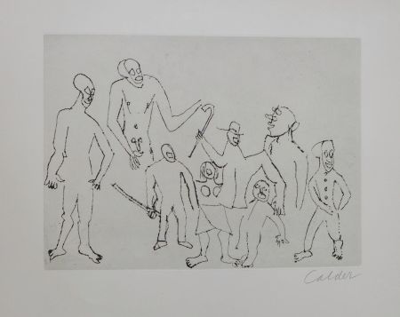 Etching Calder - Santa Claus IV