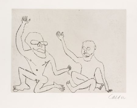 Etching Calder - Santa Claus V