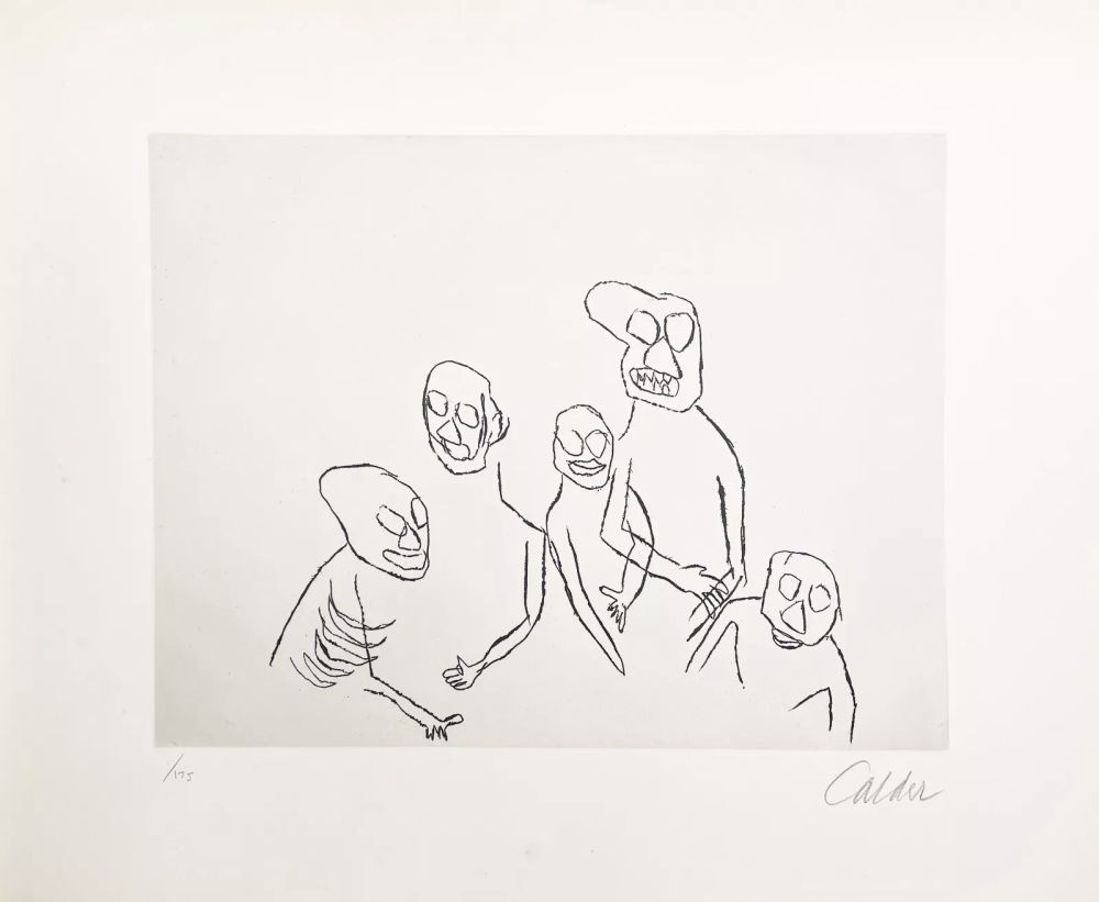 Etching Calder - Santa Claus VI