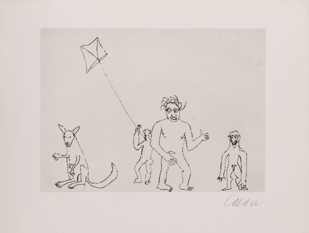 Etching Calder - Santa Claus VII