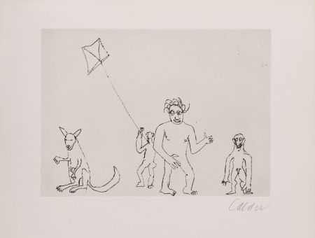 Etching Calder - Santa Claus VII