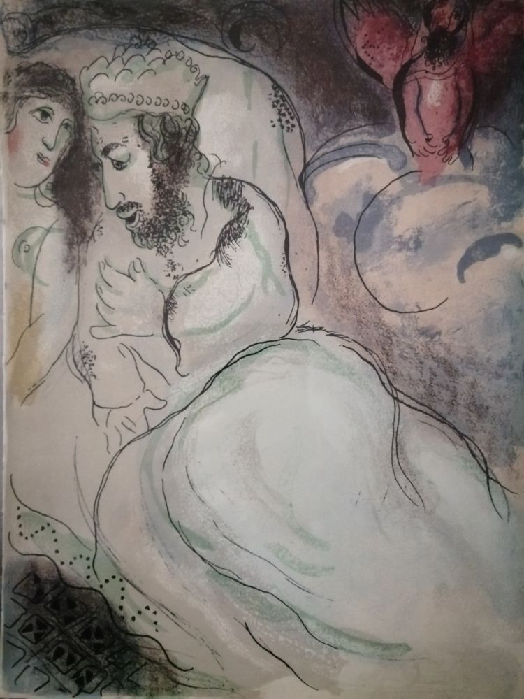 Lithograph Chagall - Sara et Abimeli