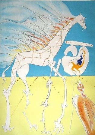 Engraving Dali - Saturnian giraffe