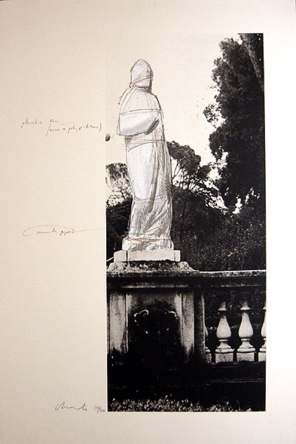 Lithograph Christo - Schweiz Verpackte Venus-Villa Borghese