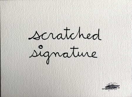 Screenprint Vautier - Scratched signature