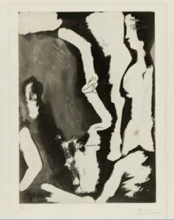 Etching And Aquatint Picasso - Sculpteur travaillant à un buste de femme II