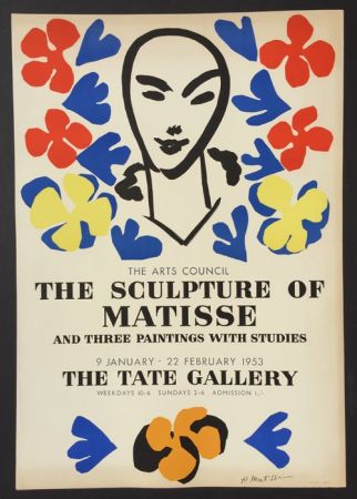 Lithograph Matisse - Sculpture of Matisse – Tate Gallery