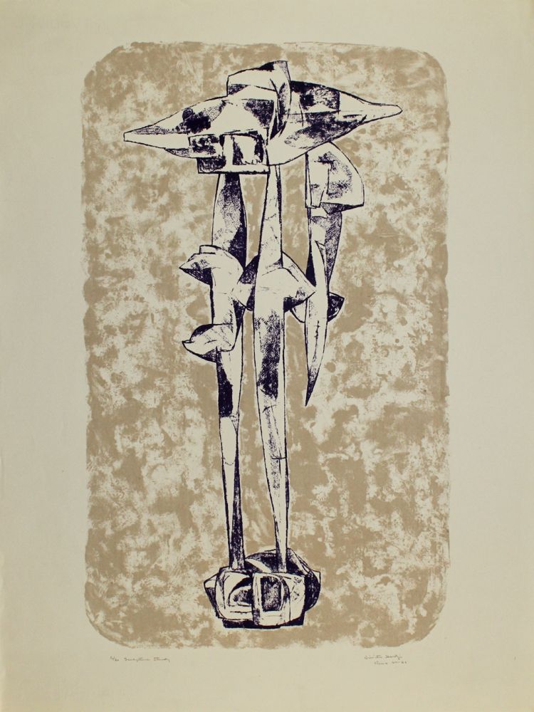 Lithograph Hadzi - Sculpture Study