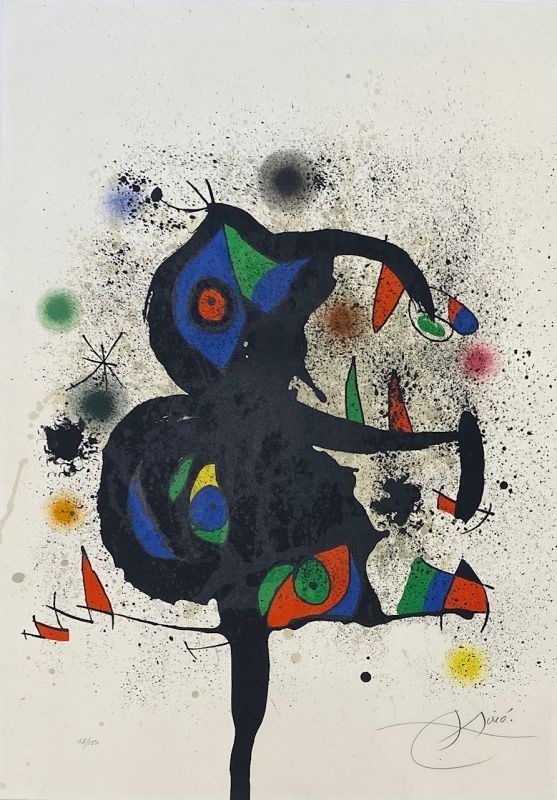 Lithograph Miró - Sculptures en montagne, poème dans l'espace au pays du Mont-Blanc 
