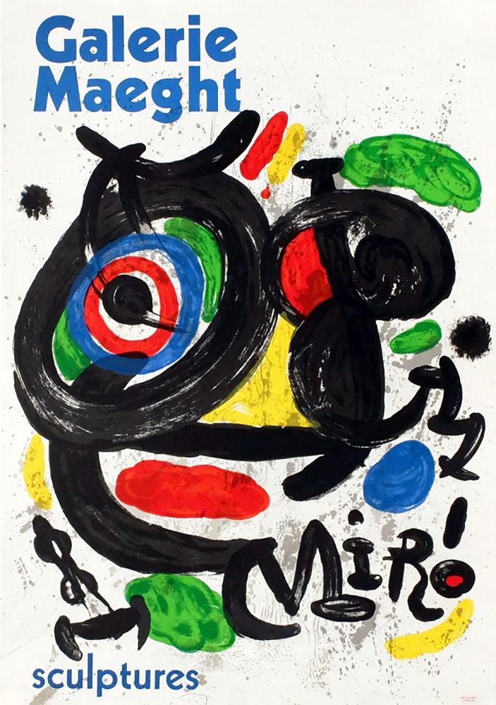 Poster Miró - SCULPTURES . Exposition Galerie Maeght, 1970. Affiche originale.