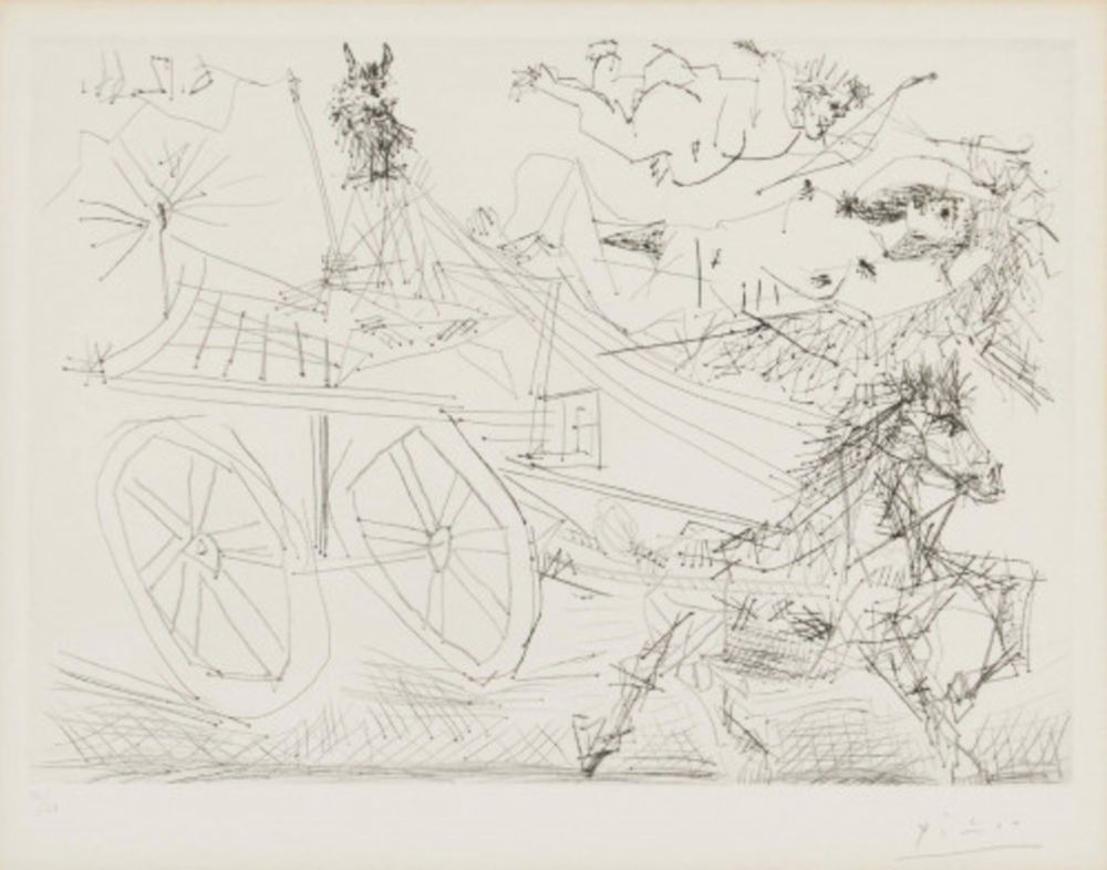Etching Picasso - Scène mythologique