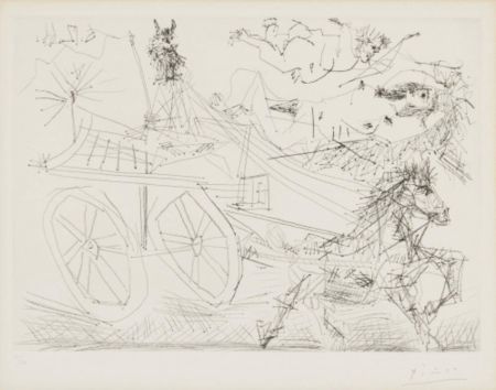 Etching Picasso - Scène mythologique