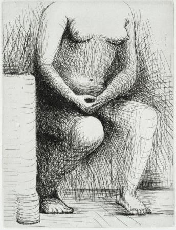 Etching Moore - Seated Figure