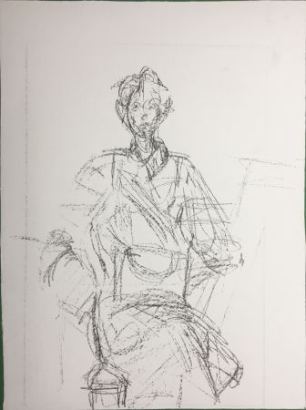 Lithograph Giacometti - Seated Figure (Derrière le Miroir n°127. 1961. Deluxe)